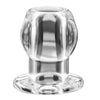 Perfect fit clear medium hollow butt plug 3.75 inch - peaches and screams