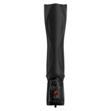 Pipedream black vibrating masturbator with ribbed texture - peaches and screams