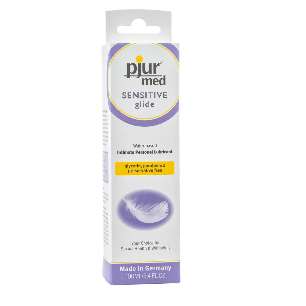 Pjur med sensitive glide intimate lubricant 100ml - peaches and screams