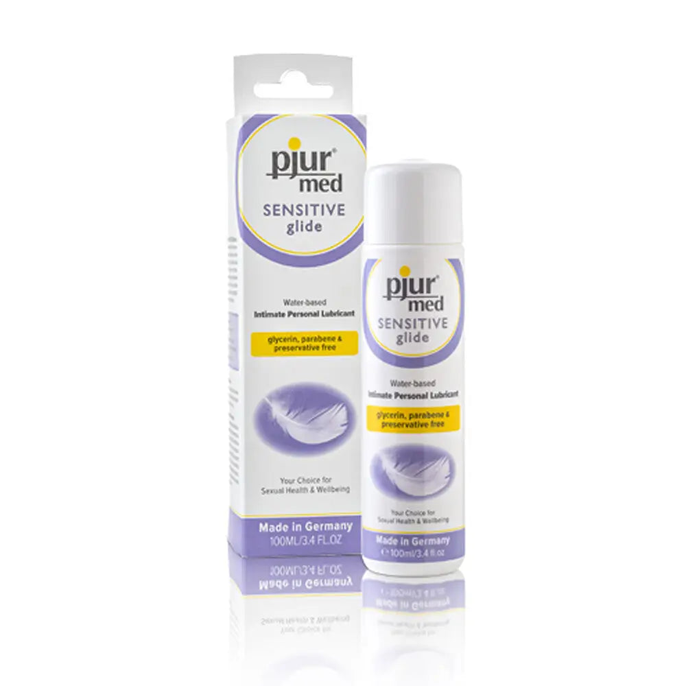 Pjur med sensitive glide intimate lubricant 100ml - peaches and screams