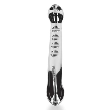 Playhouse 7 Inch Stainless Steel Silver Large Metal Dildo - Peaches and Screams