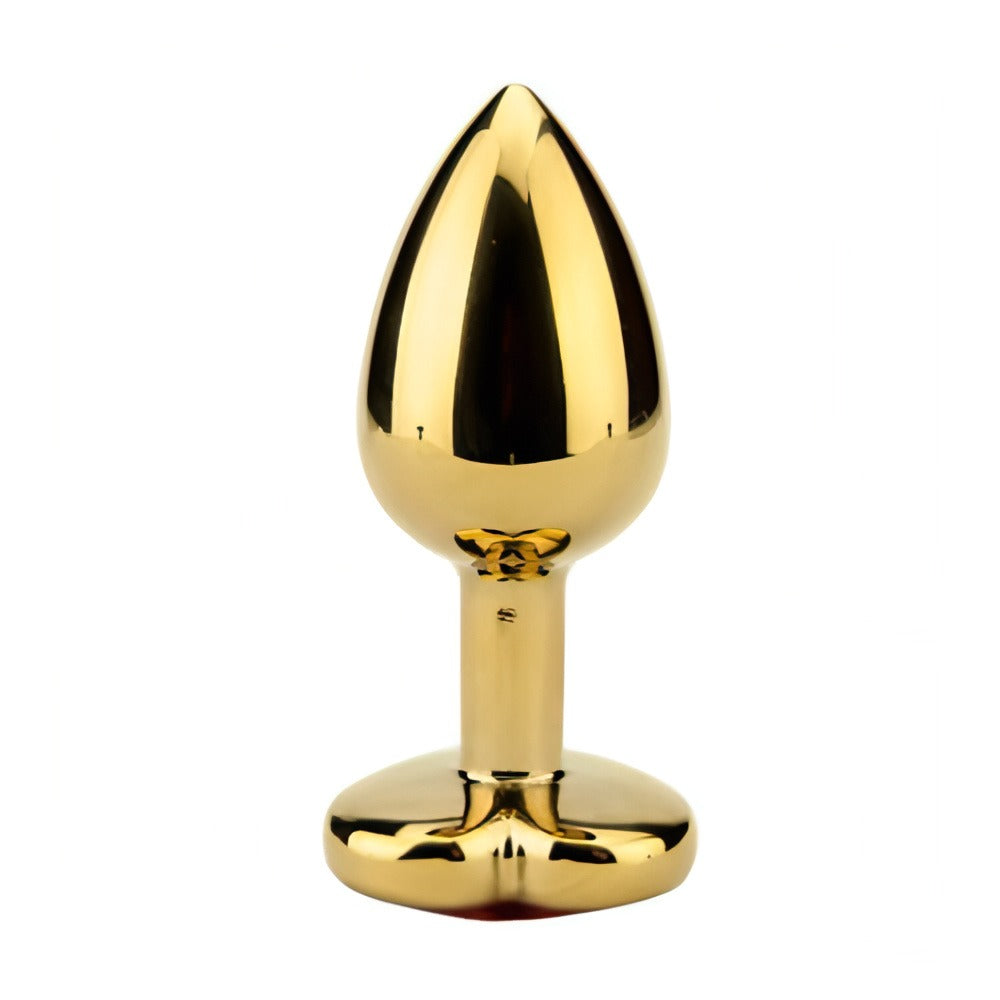 Precious metals heart shaped butt plug-gold - butt plugs peaches and screams
