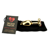 Precious metals heart shaped butt plug-gold - butt plugs peaches and screams
