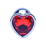 Precious metals heart shaped butt plug-silver - butt plugs peaches and screams