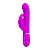 Pretty love coale rechargeable rabbit vibrator purple - peaches and screams