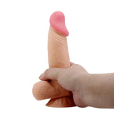 Pretty love duvall sliding skin realistic 7.6 inch dildo - peaches and screams