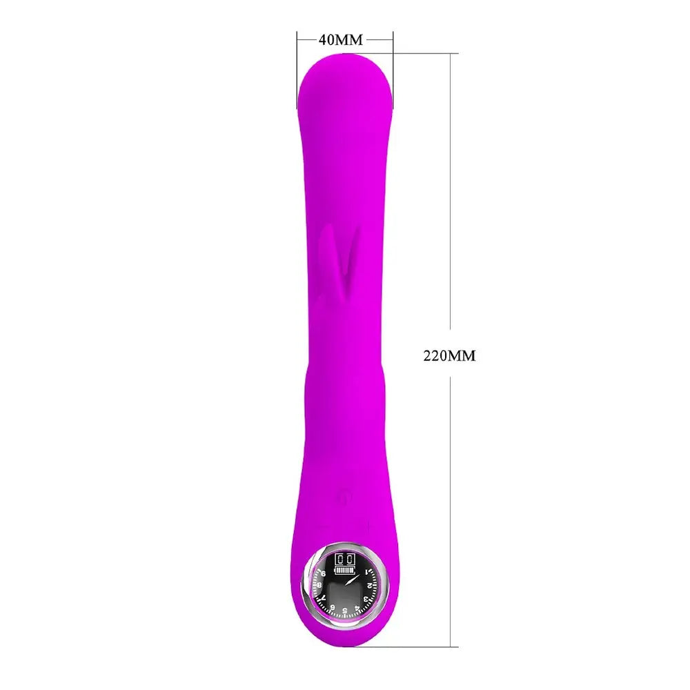 Pretty love lamar led rechargeable rabbit vibrator - peaches and screams
