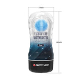 Pretty love plant blue vacuum suction male stroker - peaches and screams