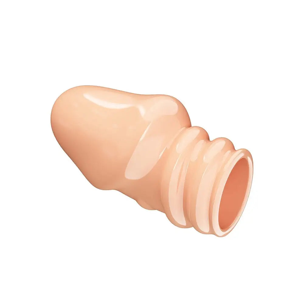 Pretty love stretchy jeremy flesh pink textured penis sleeve - peaches and screams