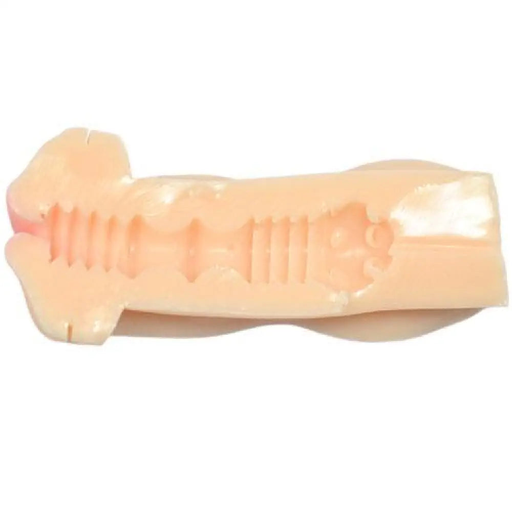 Realistic feel flesh pink mouth male masturbator 6.25 inch - peaches and screams