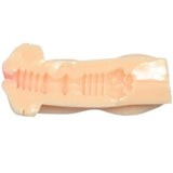 Realistic feel flesh pink mouth male masturbator 6.25 inch - peaches and screams