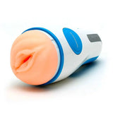 Rechargeable sucking and vibrating male masturbator cup - peaches and screams
