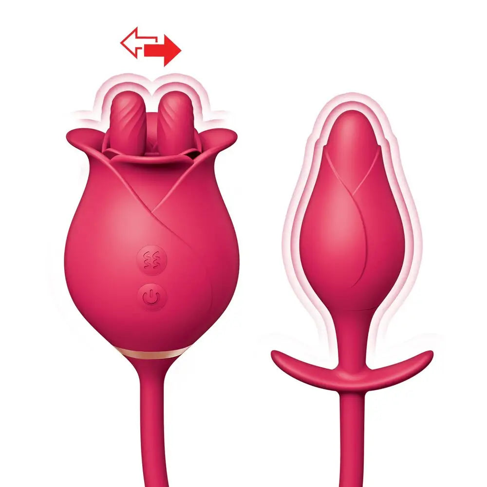 Red clittastic tulip finger massager pleasure plug set - peaches and screams