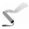 Rimba 18.5 inch stainless steel silver 5 tail chain whip - peaches and screams