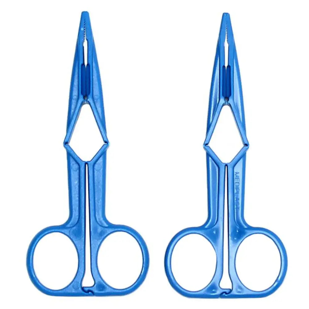 Rimba 4.75 inch blue scissor nipple clamps - peaches and screams
