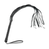Rimba black leather 14 string whip 31.5 inch sensation toy - peaches and screams