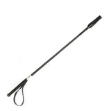Rimba black leather small riding whip for bondage play - peaches and screams