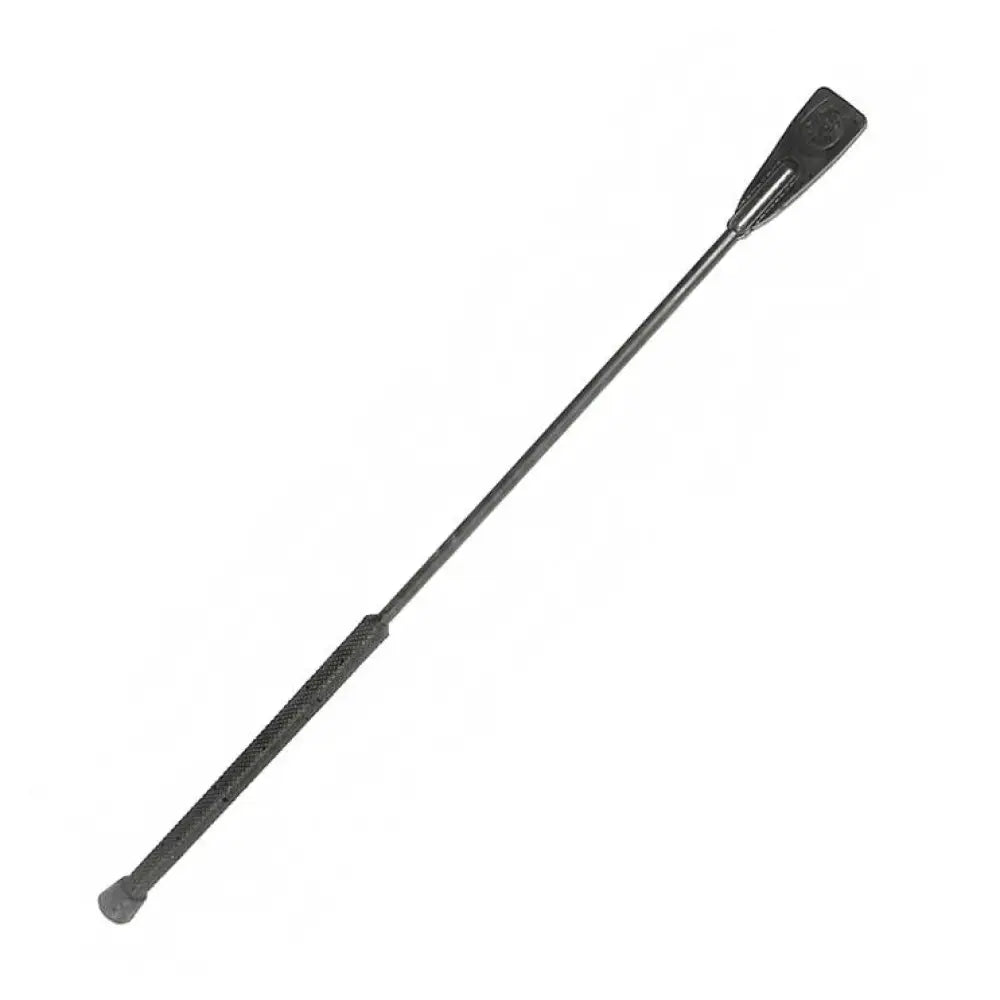 Rimba black riding whip large tail for impact play - peaches and screams