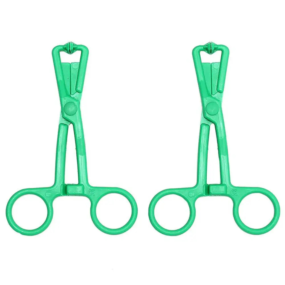 Rimba green 5 inch scissor nipple clamps with metal chain - peaches and screams