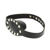 Rimba kinky black adjustable leather gag with press studs - peaches and screams