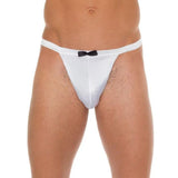 Rimba mens waiter white g string lingerie underwear - peaches and screams
