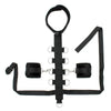Rimba padded black bondage sex collar with wrist restraints - peaches and screams