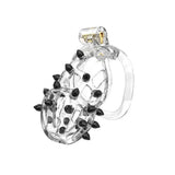 Rimba pcage pc09 medium transparent chastity cage set - peaches and screams