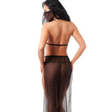 Rimba see through tasselled bra and g string set - peaches and screams