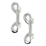 Rimba stainless steel silver double snap hooks for bdsm - peaches and screams