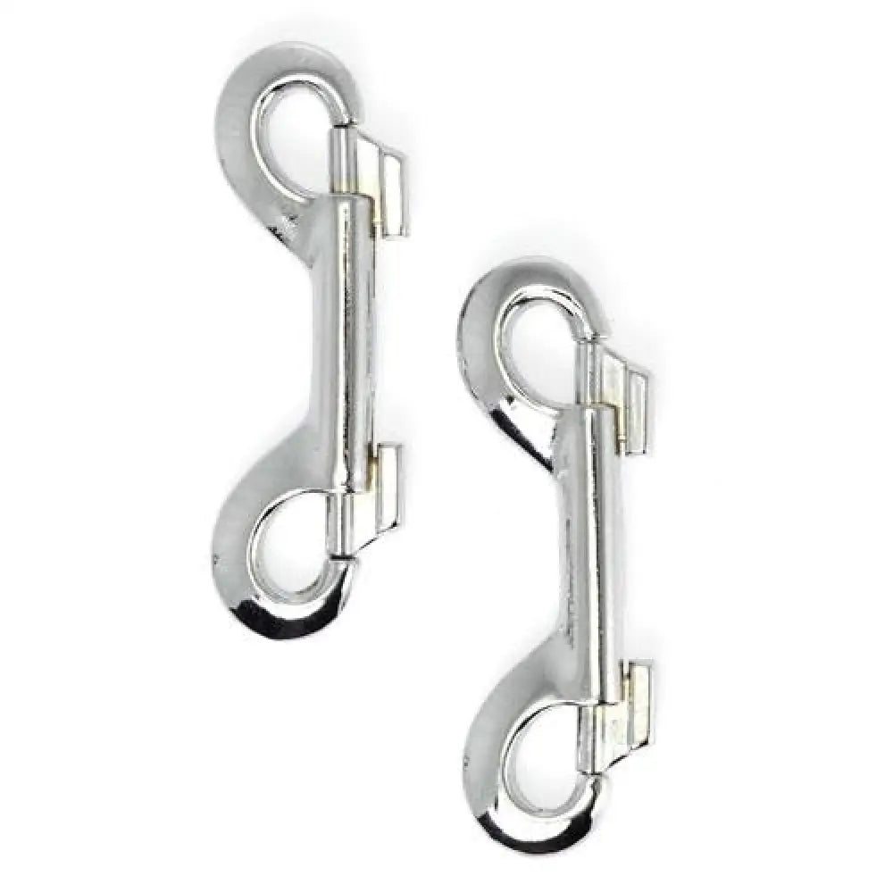 Rimba stainless steel silver double snap hooks for bdsm - peaches and screams