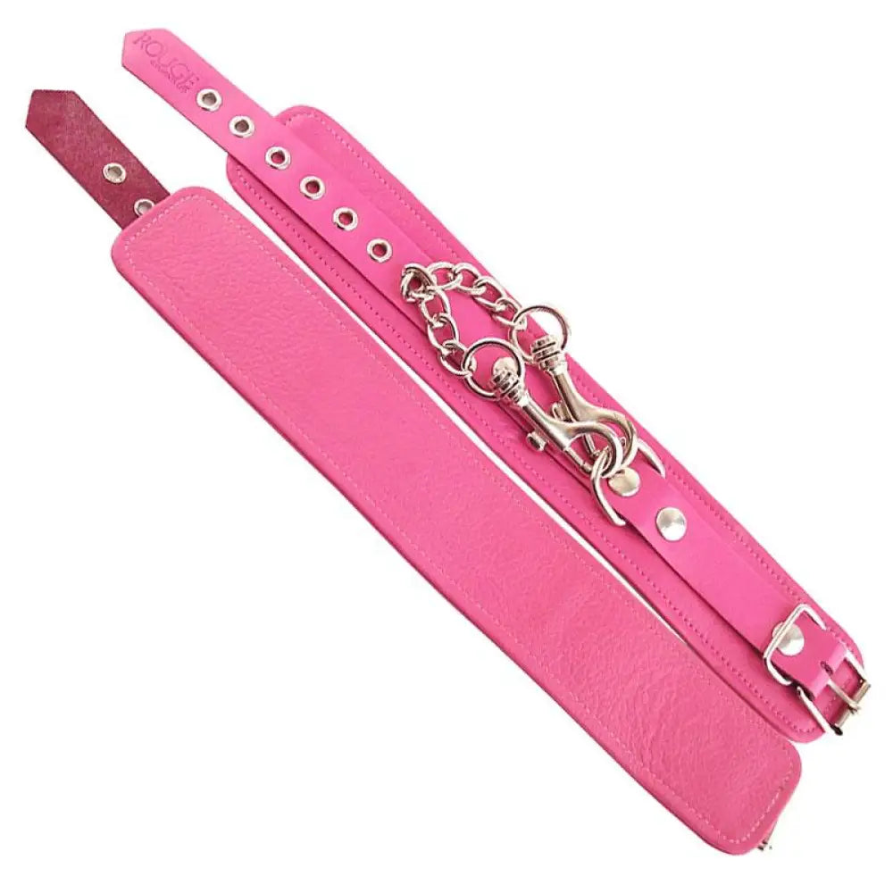 Rouge garments adjustable red leather wrist restraints - peaches and screams