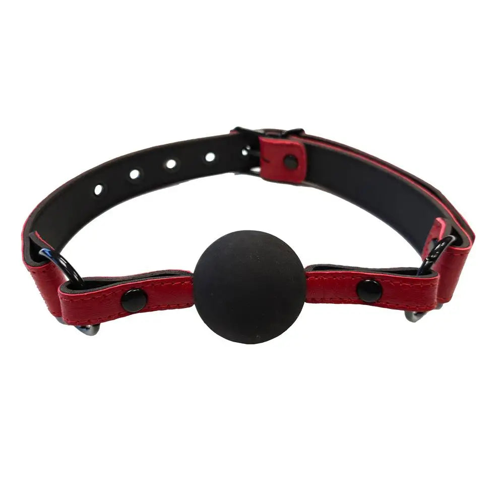 Rouge garments croc print leather ball gag with black hardware - peaches and screams