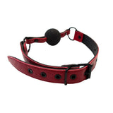 Rouge garments croc print leather ball gag with black hardware - peaches and screams