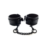 Rouge garments leather black bondage ankle cuffs - peaches and screams