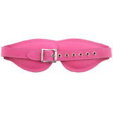 Rouge garments padded pink bondage blindfold with buckle - peaches and screams