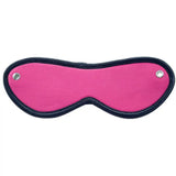 Rouge garments pink leather padded bondage blindfold mask - peaches and screams