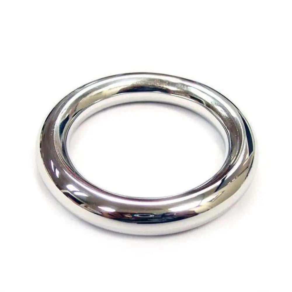 Rouge stainless steel silver 45mm round cock ring - peaches and screams