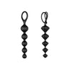 Satisfyer pro set of 2 black anal beads with finger loop - peaches and screams