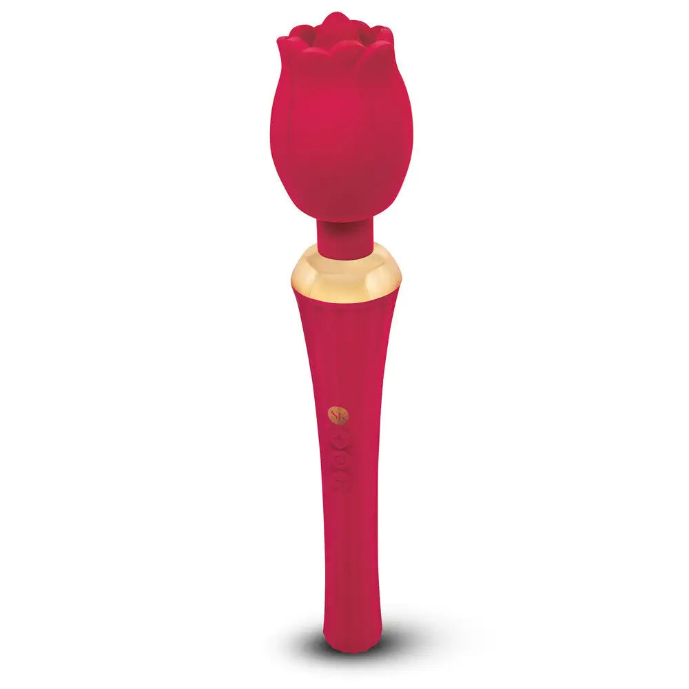Secret kisses rosegasm bouquet rose wand vibrator - peaches and screams