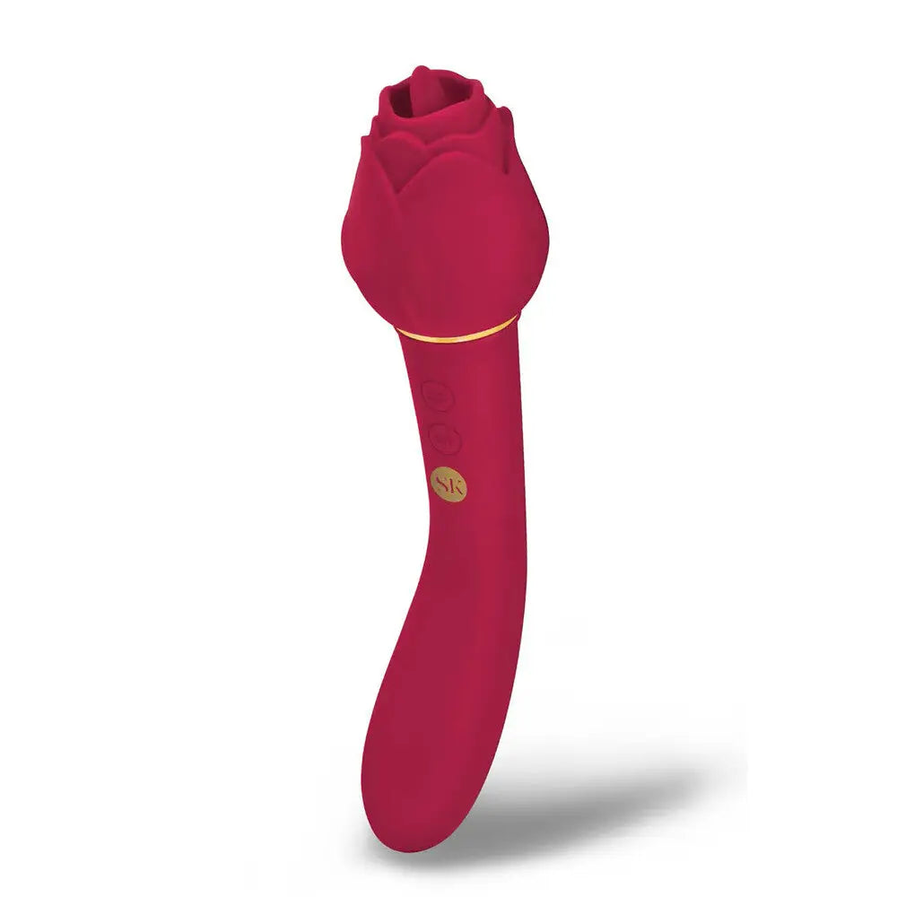 Secret kisses rosegasm lingo dual ended licking vibrator - peaches and screams