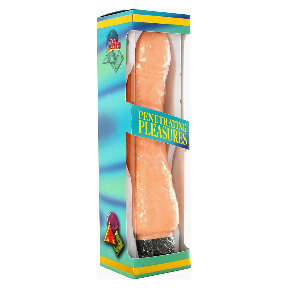 Seven creations 8.5 inch multi speed flesh pink dildo vibrator - peaches and screams