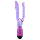 Seven creations purple double penetrating vibrator 10 inch - peaches and screams