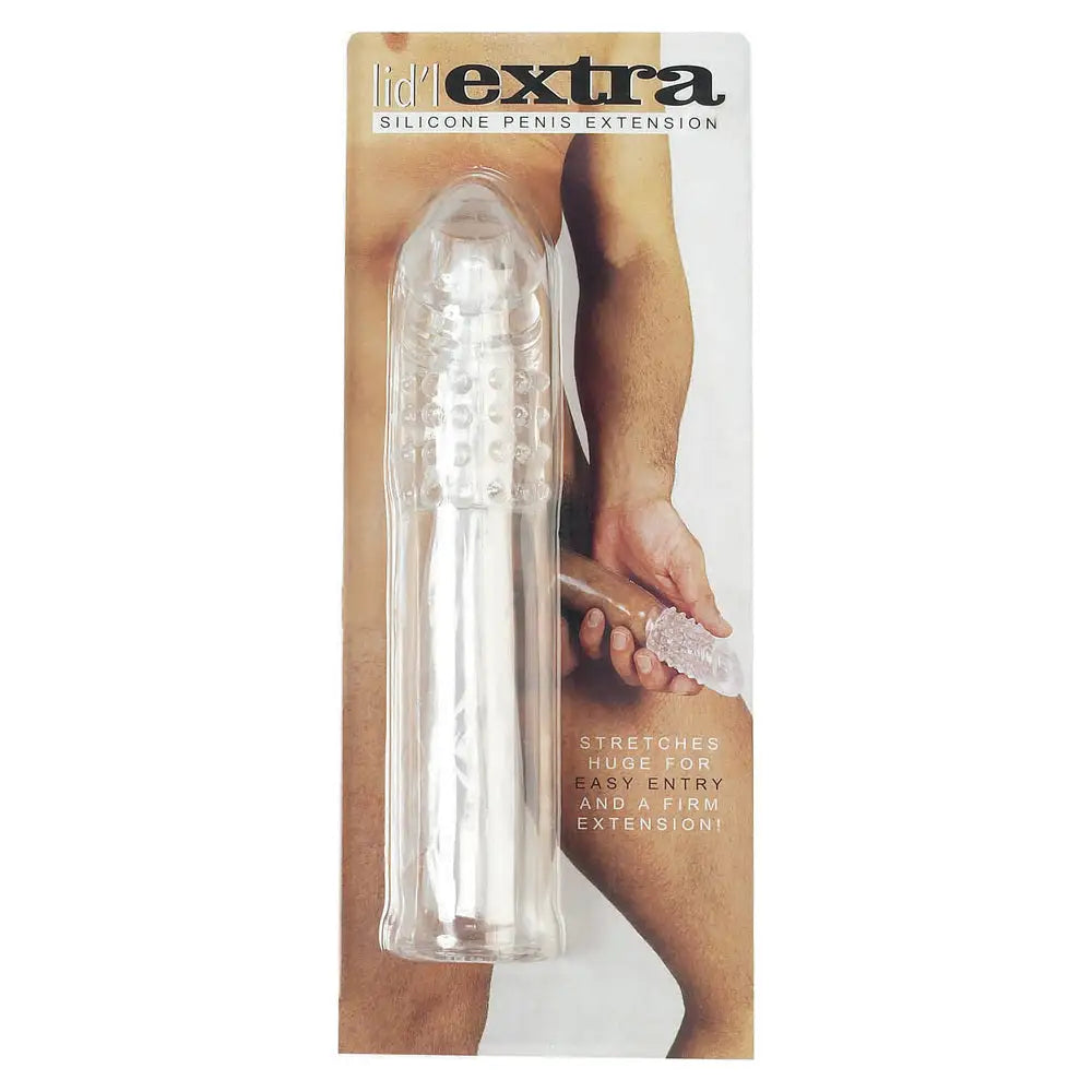 Seven creations stretchy rubber clear penis extender - peaches and screams
