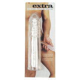 Seven creations stretchy rubber clear penis extender - peaches and screams