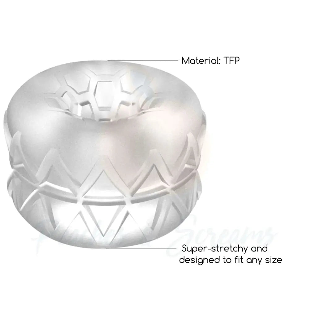 Shots clear stretchy reversible masturbator bumper sleeve - peaches and screams