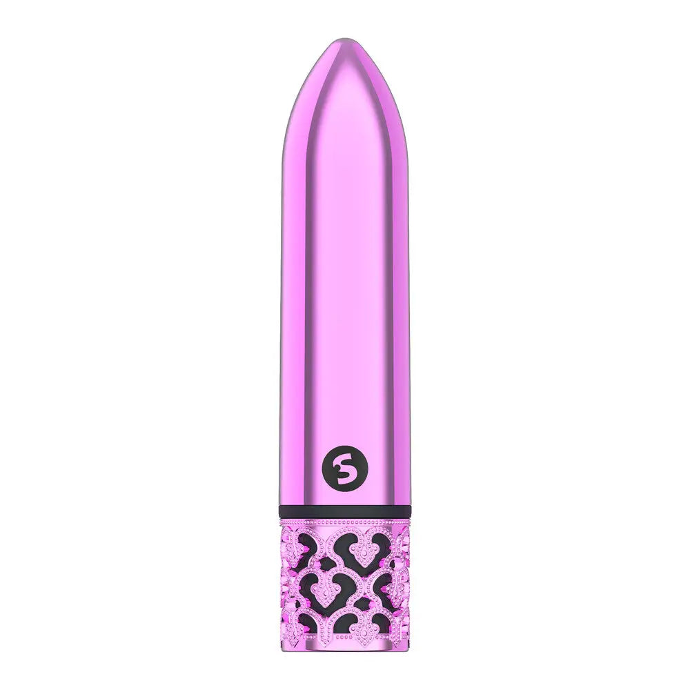 Shots pink rechargeable bullet vibrator with royal gems - peaches and screams