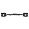 Shots toys black adjustable leather handcuffs with buckles - peaches and screams
