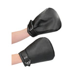 Shots toys black neoprene lined mittens for puppy play - peaches and screams