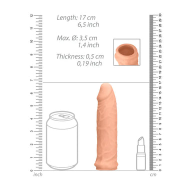 Shots Toys Flesh Pink Penis Sleeve With Vein Details For Him - Peaches and Screams