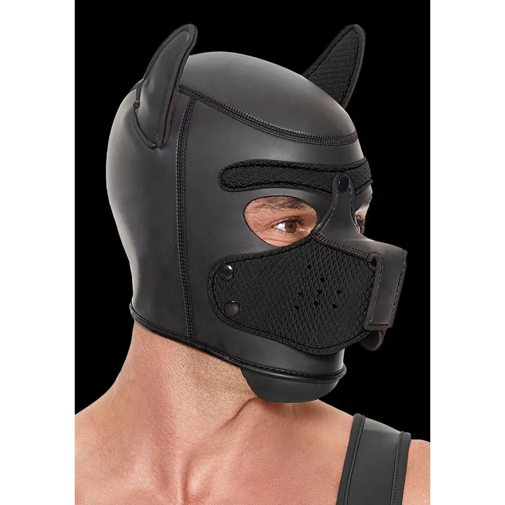 Shots toys neoprene black bdsm bondage sensory hood - peaches and screams